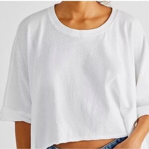 Casual White current Terra crop tshirt medium